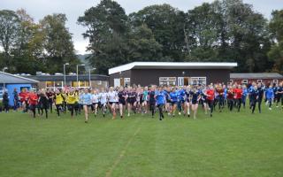 RUN: Participants of the Tyne and Wear school girls' cross country championships