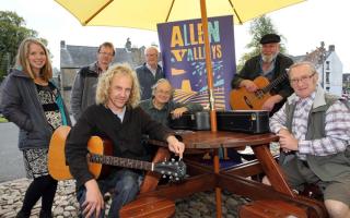 Preparing for the Allen Valleys Folk Festival are from the left Emma Wright, Andy Lees, Phil Ogg, Peter Aldcroft, John Dobson, Glynn Galley and Bass Stanness